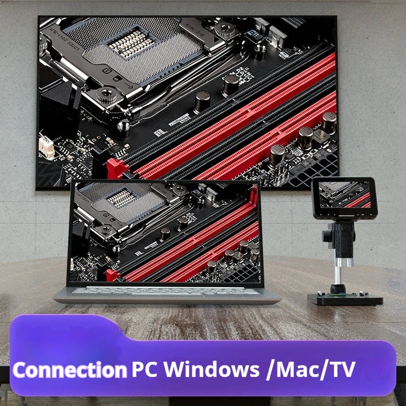 4.3-Inch Digital Inspection Microscope – HD Screen & LED