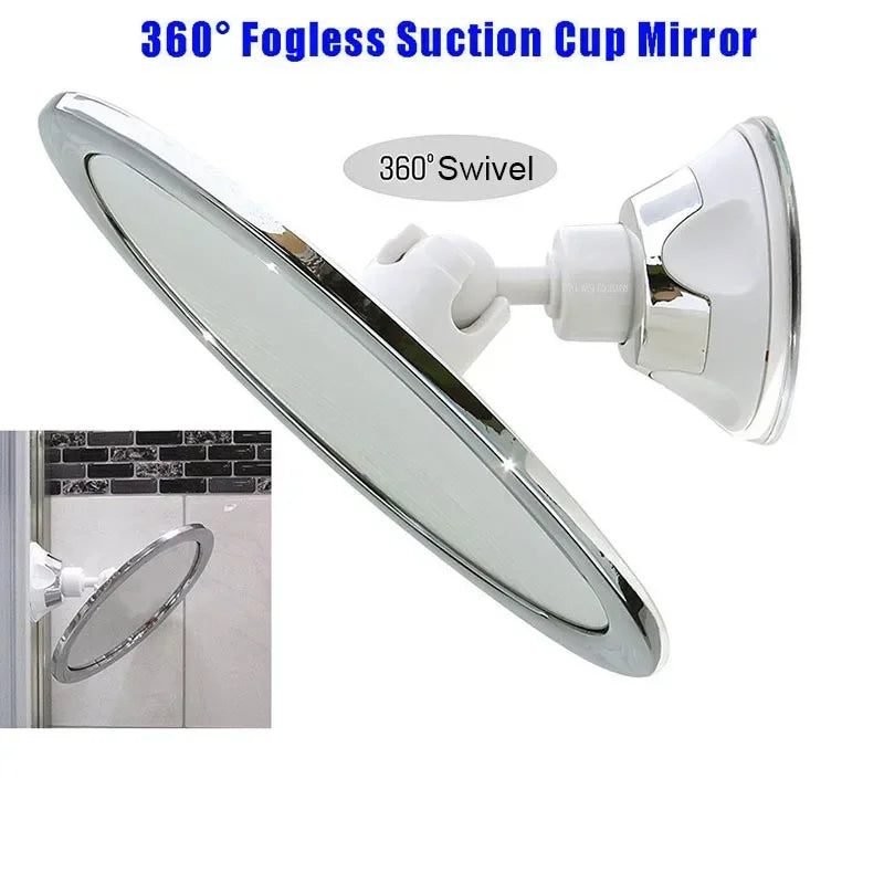 360° Suction Cup Makeup Mirror – Dual-Face Magnifying Bathroom