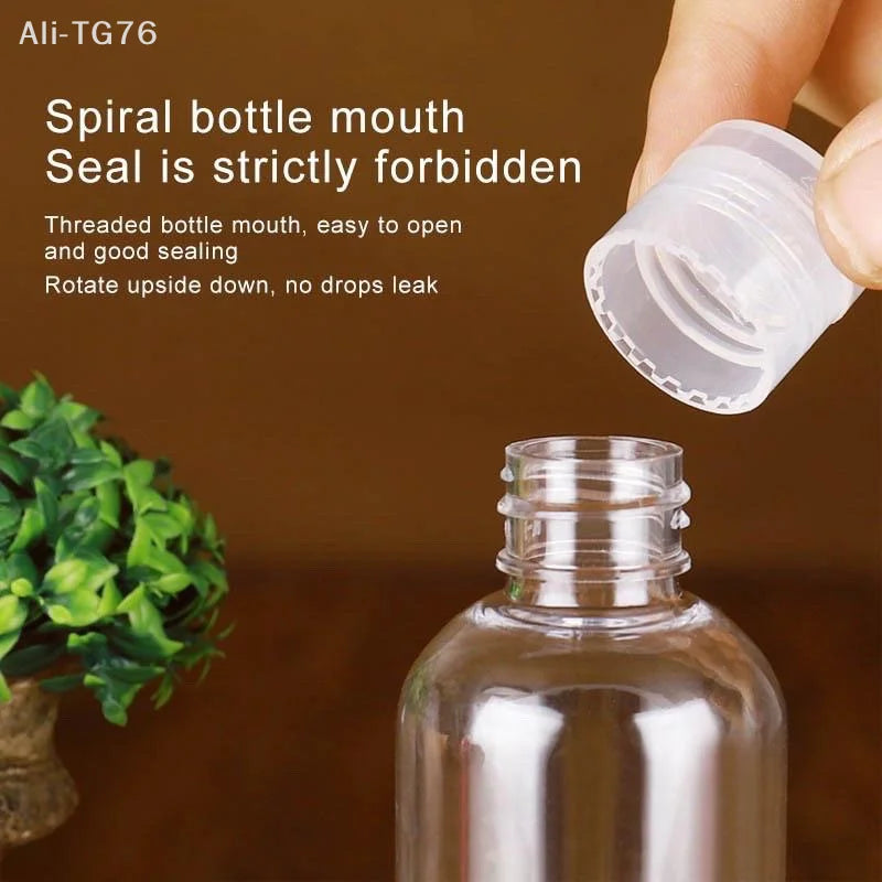 Empty Flip Cap PET Plastic Bottles 5ml–100ml | Travel Atomizer