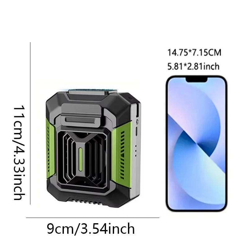 Portable USB Clip-On Belt Fan with LED Light | Travel & Outdoor