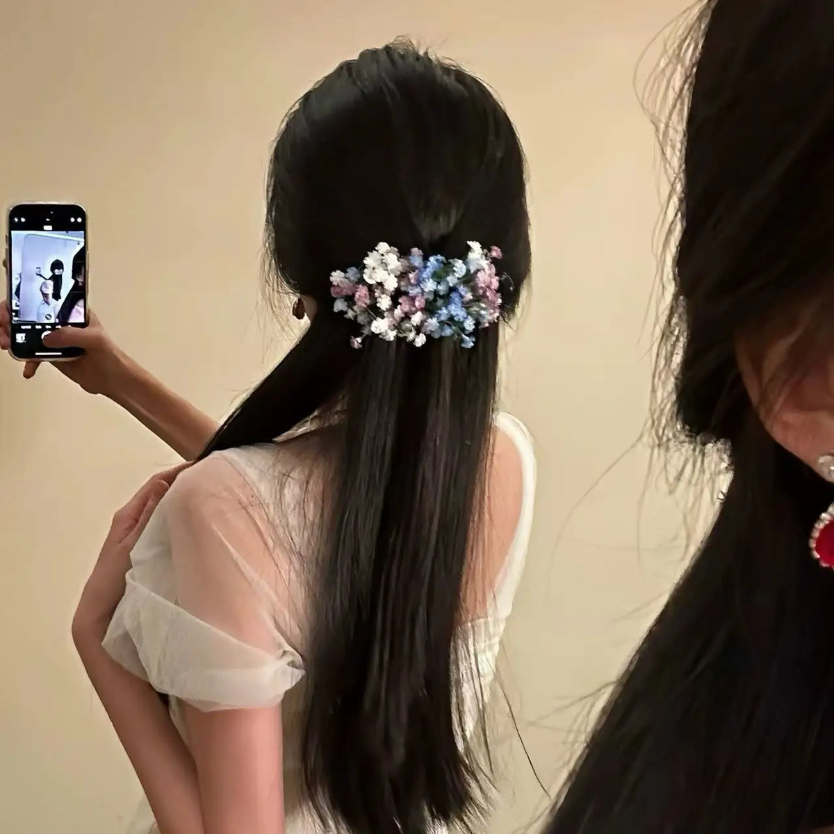 Baby's Breath Flower Hair Clip – Elegant Bridal Hairpin