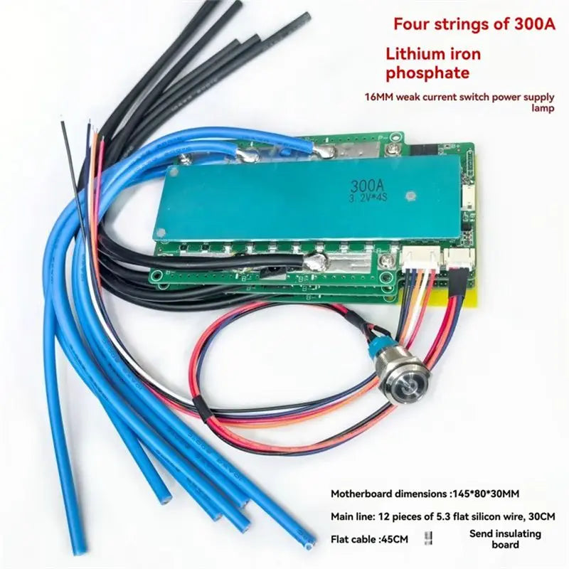 4S 12.8V LiFePO4 BMS 130A Battery Protection Board + Switch