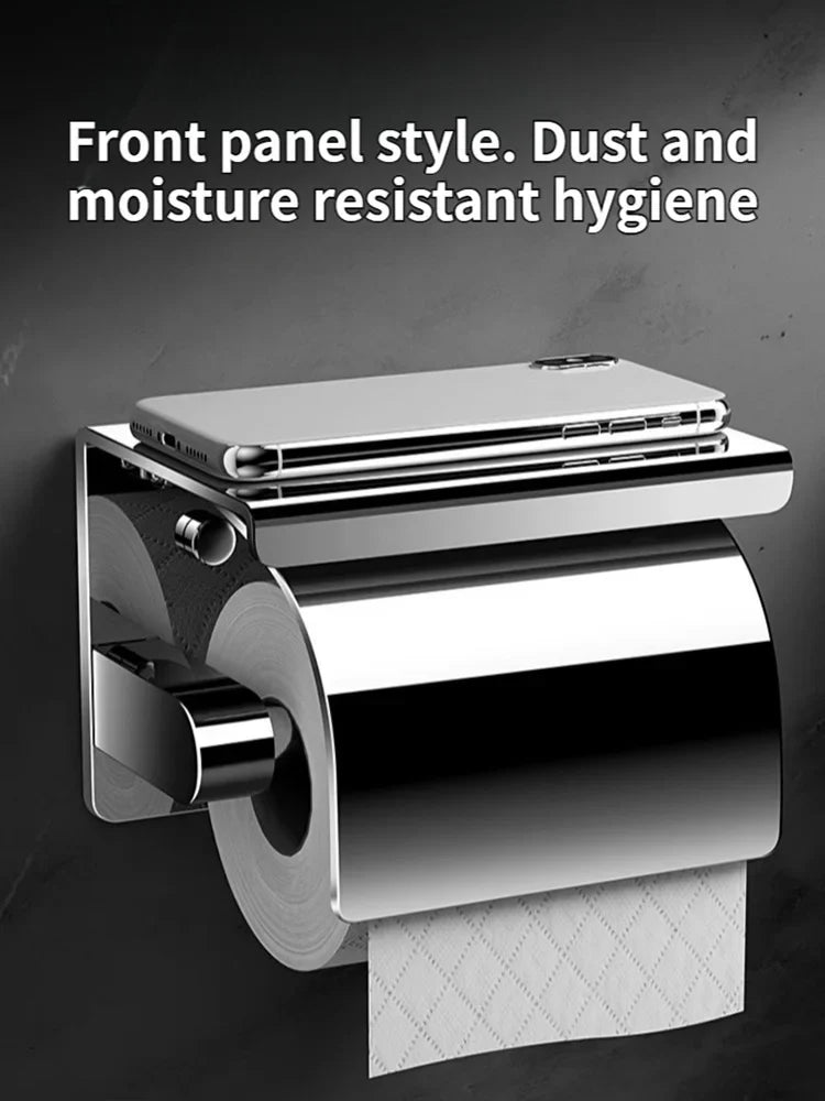 304 Stainless Steel Toilet Paper Holder | Waterproof Tissue Box