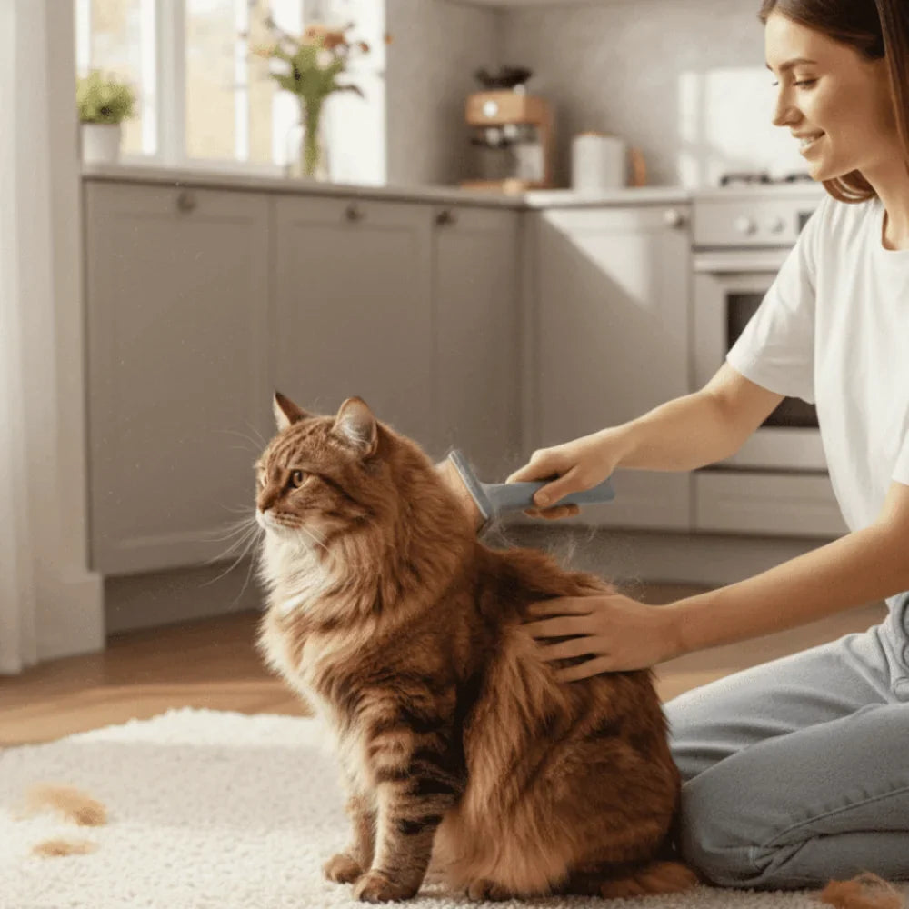 Anti-Knot Pet Grooming Comb | Fine Tooth Cat & Dog Detangler