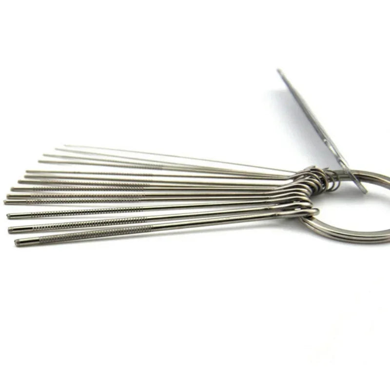 Metal 13 Sizes Long Shaft Files Electric Guitar Bass Ukulele Saddle