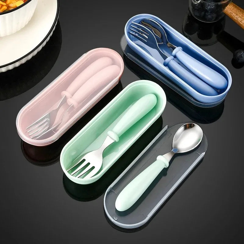 304 Stainless Steel Portable Cutlery Set – Fork, Spoon & Box