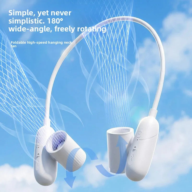 Portable Wearable Neck Fan – Hands-Free Adjustable Personal Fan