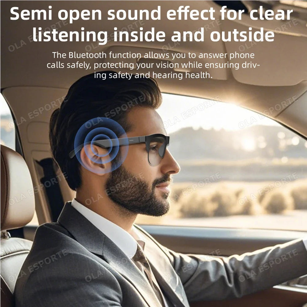 Bluetooth 5.3 Smart Audio Sunglasses – UV & Hands-Free Calls