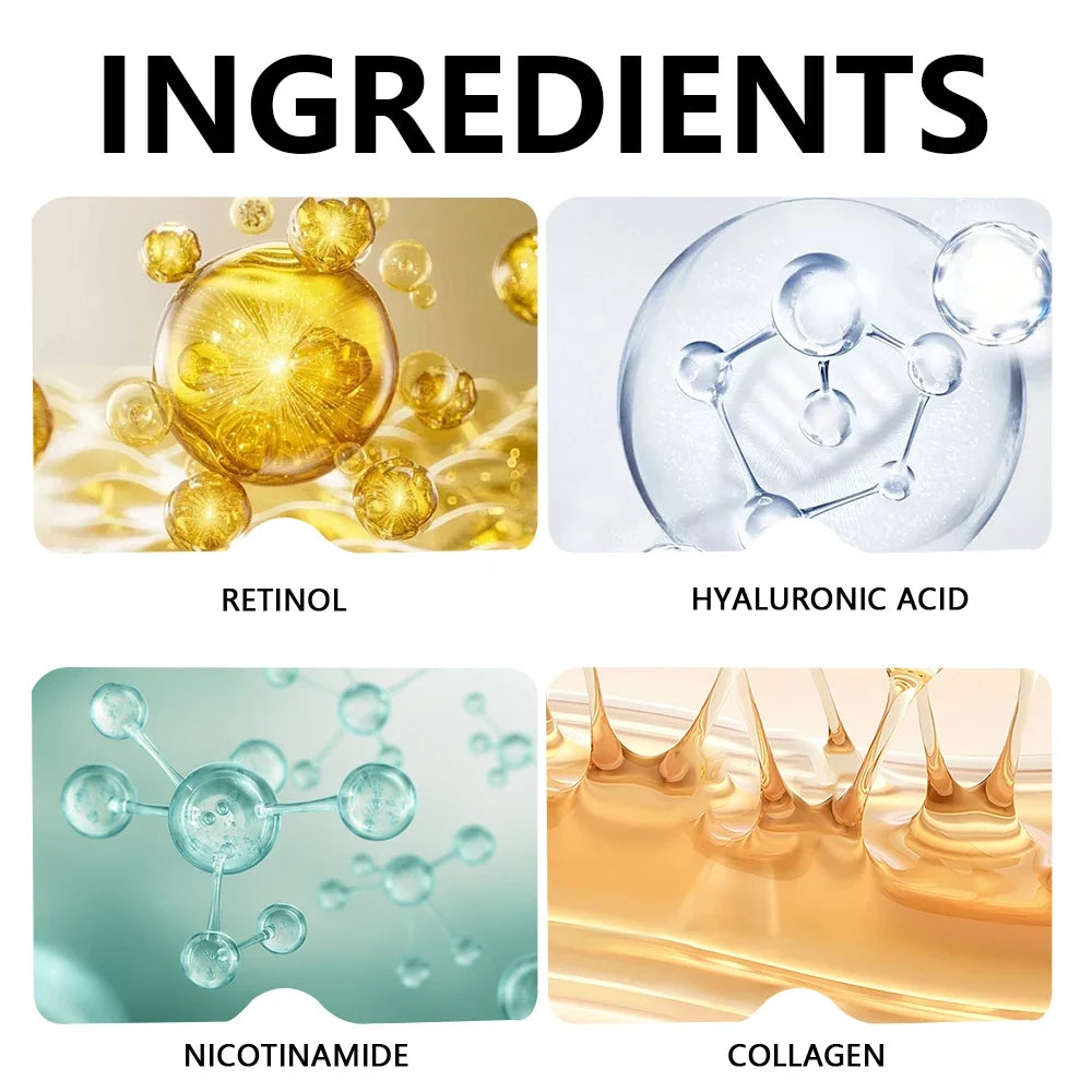 Hyaluronic Acid Retinol Collagen Serum Hydrating Face Care All Skin