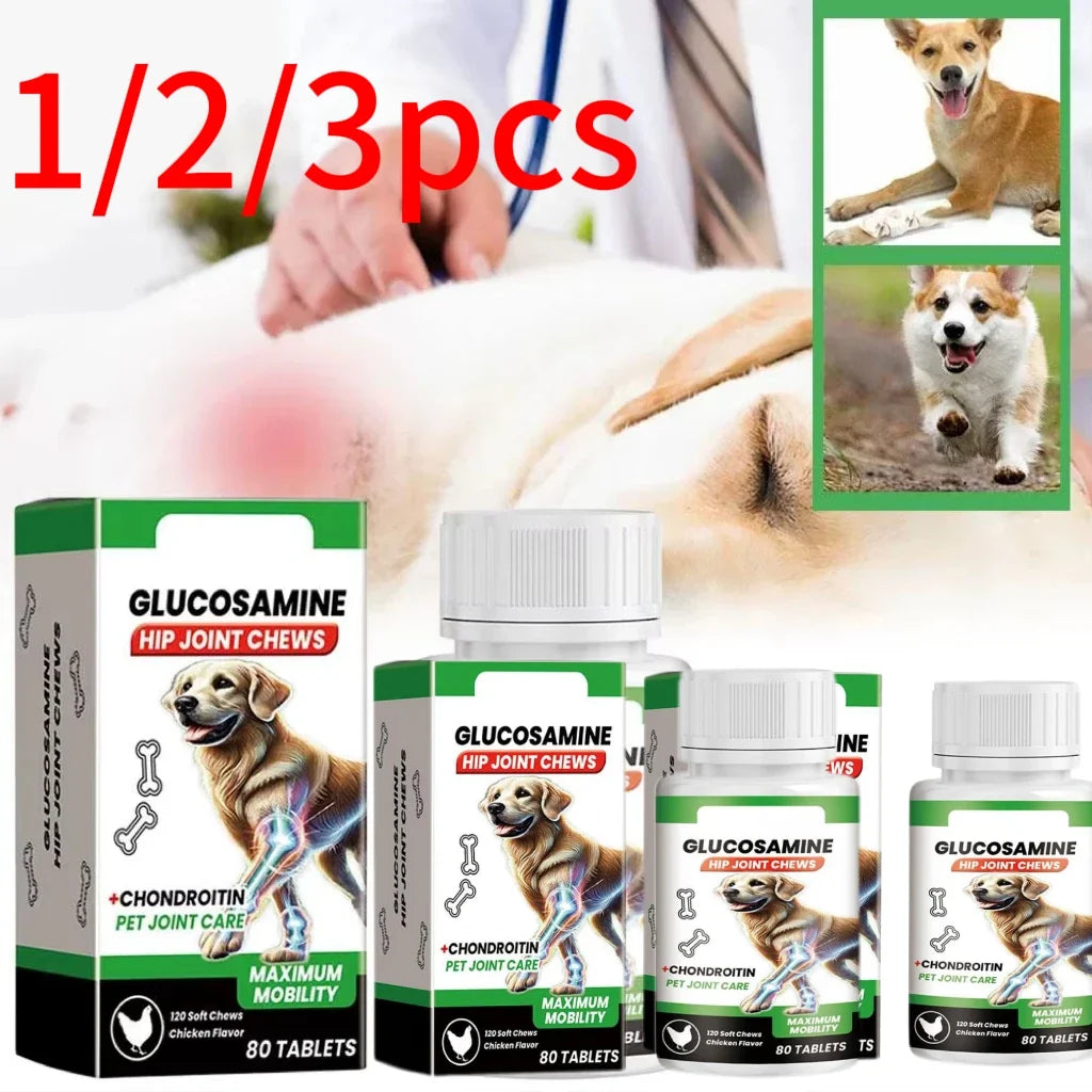 1 2 3box Pet Joint Health Tablets Dogs Ammonia Chondroitin Care
