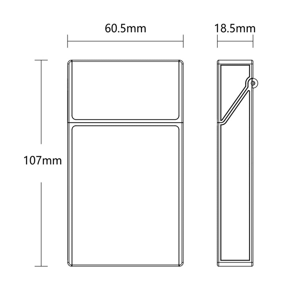 Ultra Thin Metal Cigarette Case – 20 x 100mm Flip Cover