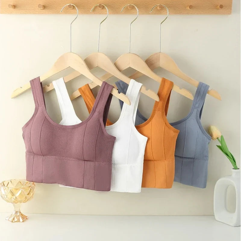 Women's Wire-Free Gathered Sports Bra | Breathable Gym Vest