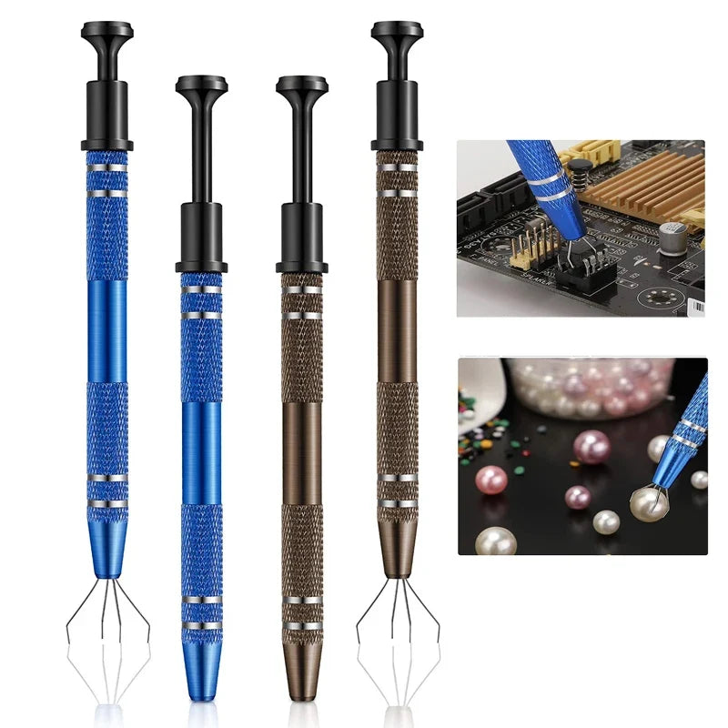 4-Claw IC Chip Extractor Remover Tool Precision Parts Grabber Pick Up