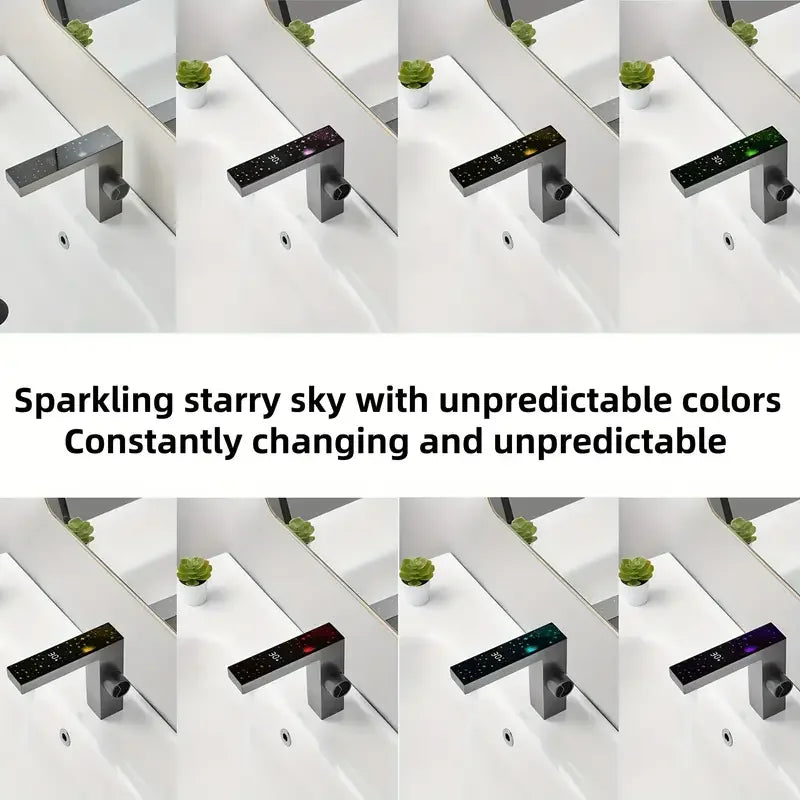 Modern Digital Display Faucet | Chrome Single-Hole Basin Tap