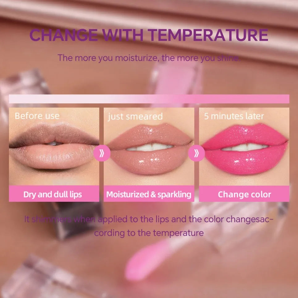 Vegan Color-Changing Pearl Lip Gloss | Private Label Wholesale