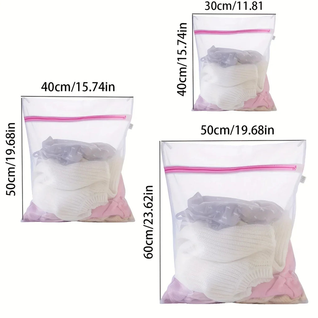 Lead-free Fine Mesh Laundry Bags Sturdy Zipper Delicates 3 Durable