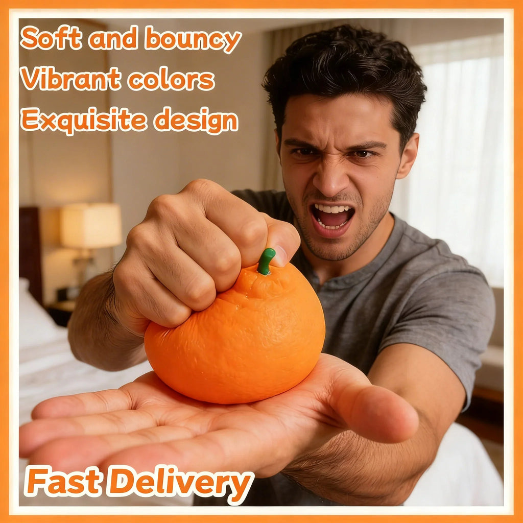 Orange Squeeze Fidget Toy – Squishy Sensory Desk Toy