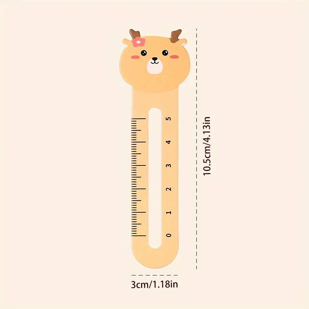 50-Pack Cartoon Animal Bookmarks Dual-purpose Rulers Office School