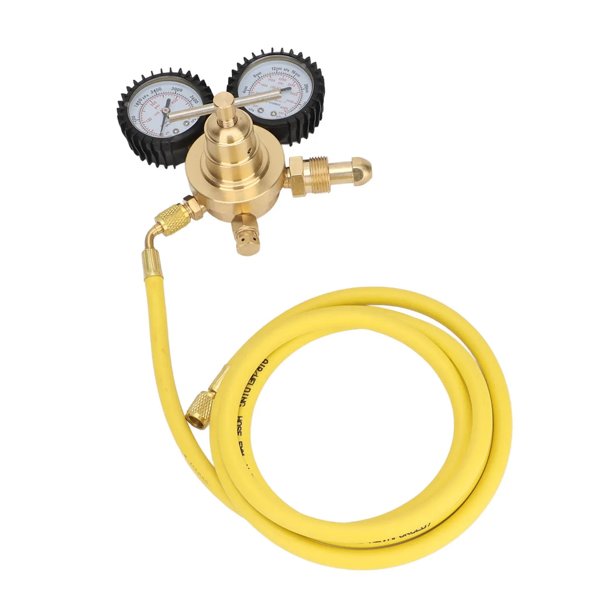 Nitrogen Pressure Gauge Regulator Test Brass Inlet Outlet Connection