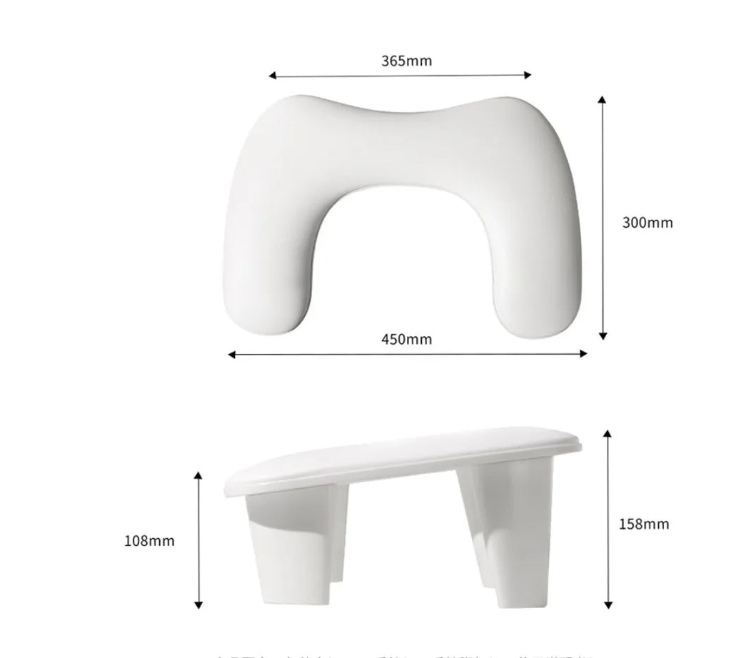 Nail Art Armrest Pillow | Wood & Leather Hand Rest Support Pad