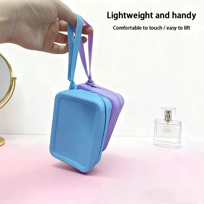 Silicone Travel Makeup Bag – Organizer, Coin Wallet & Key Pouch