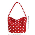 Oxford Polka Dot Tote Bag – Large Capacity Shoulder Bag Women