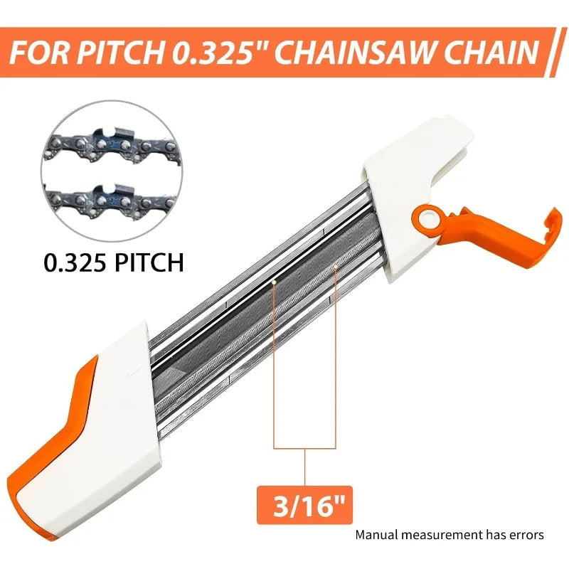 2-in-1 Chainsaw Chain File Sharpener Kit 4.8mm Whetstone