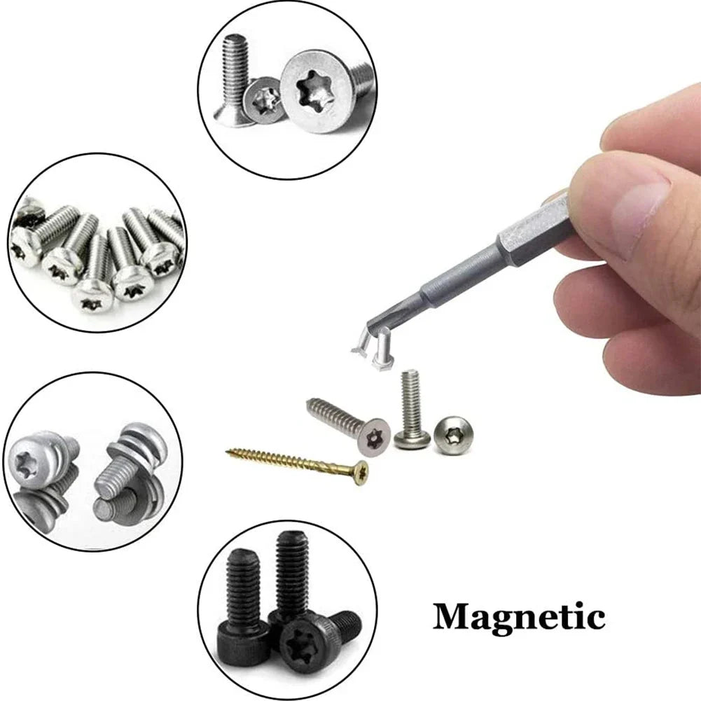11-Pc Magnetic Torx Security Bit Set T6–T40 | 1/4" Hex Shank