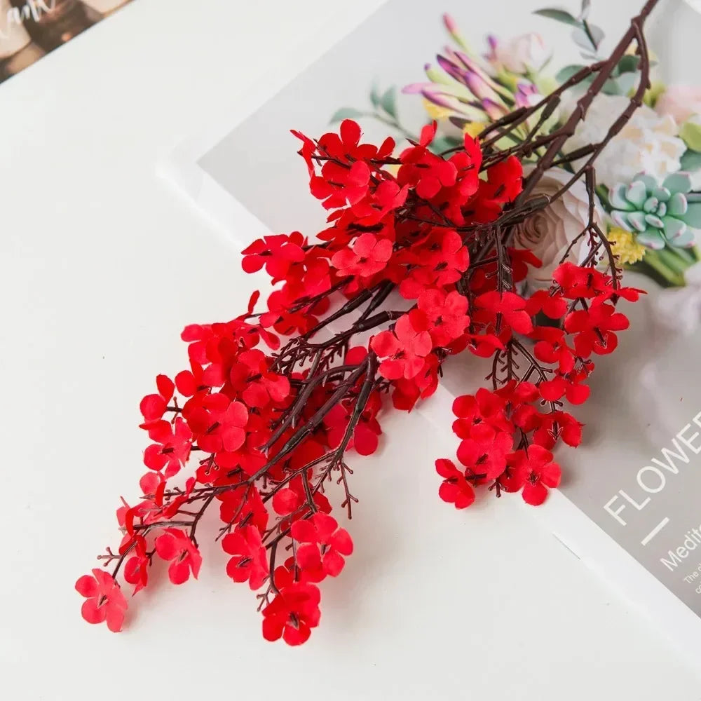 Cherry Blossoms Artificial Flowers Gypsophila Fake DIY Wedding Home