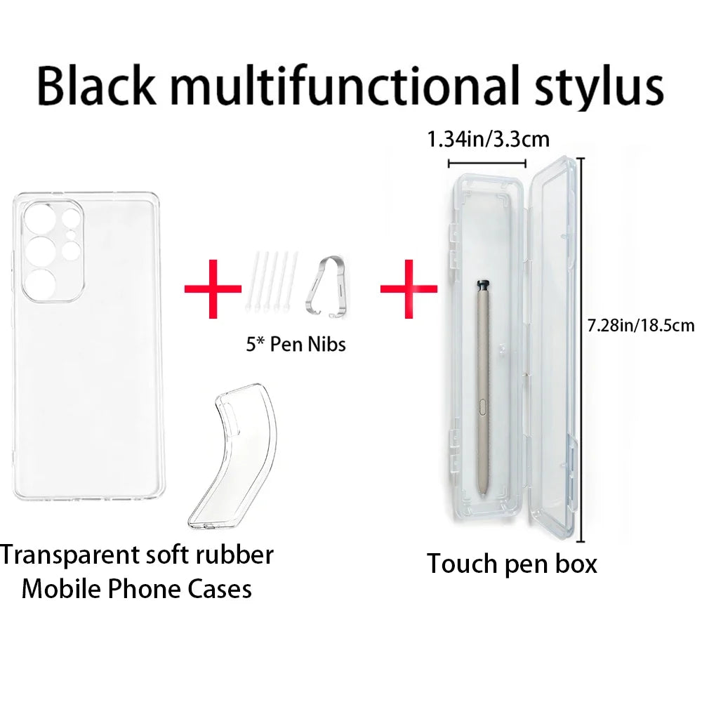 Samsung Galaxy S25 Ultra S Pen Stylus + Nibs + Clear TPU Case Kit