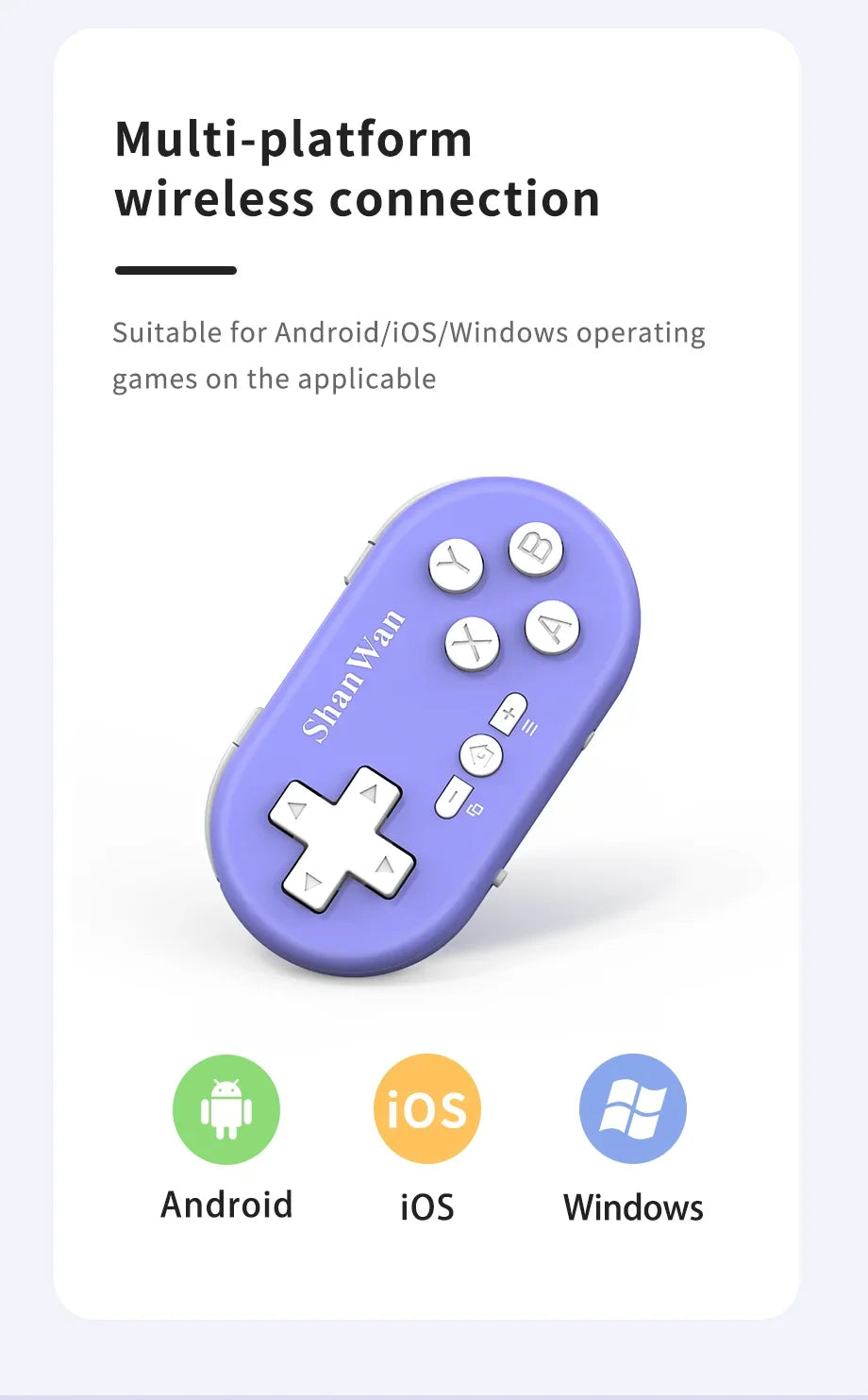 Mini Bluetooth Gamepad – Wireless Controller iOS Android PC