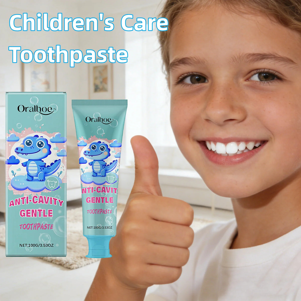 ORALHOE Kids Mint Toothpaste – Fresh Breath & Cavity Defense 100g