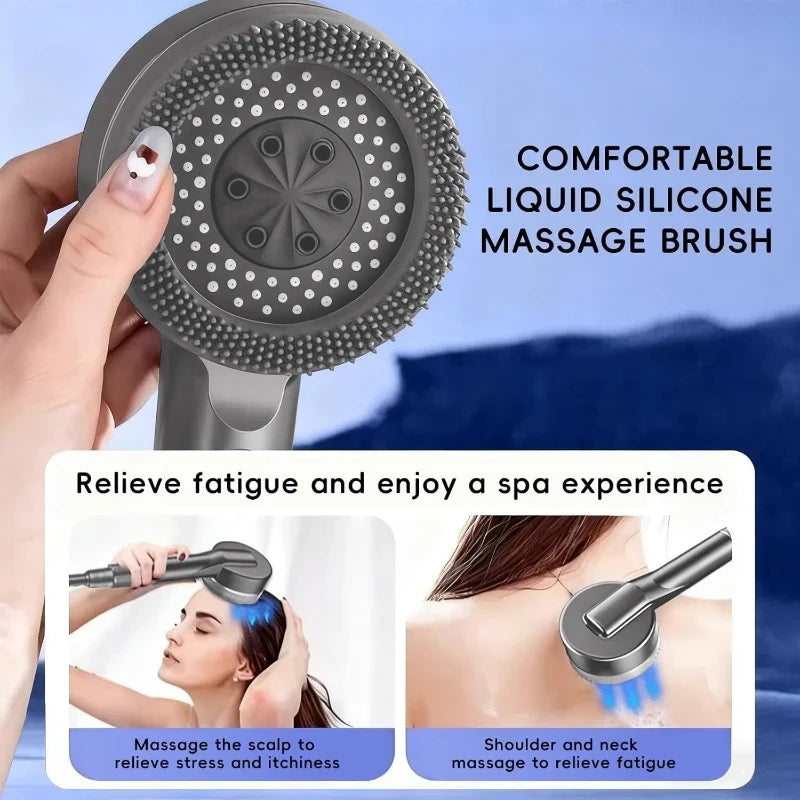 Adjustable High-Pressure Handheld Shower Head with Filter & Hose