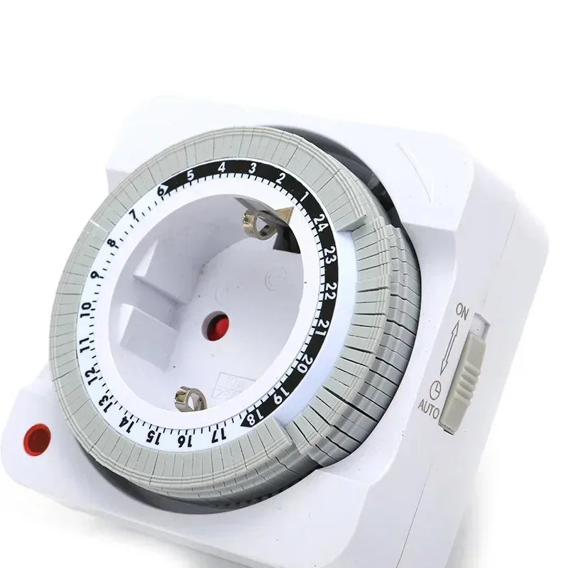 24-Hour Mechanical Cycle Timer Switch EU Plug | Indoor Socket
