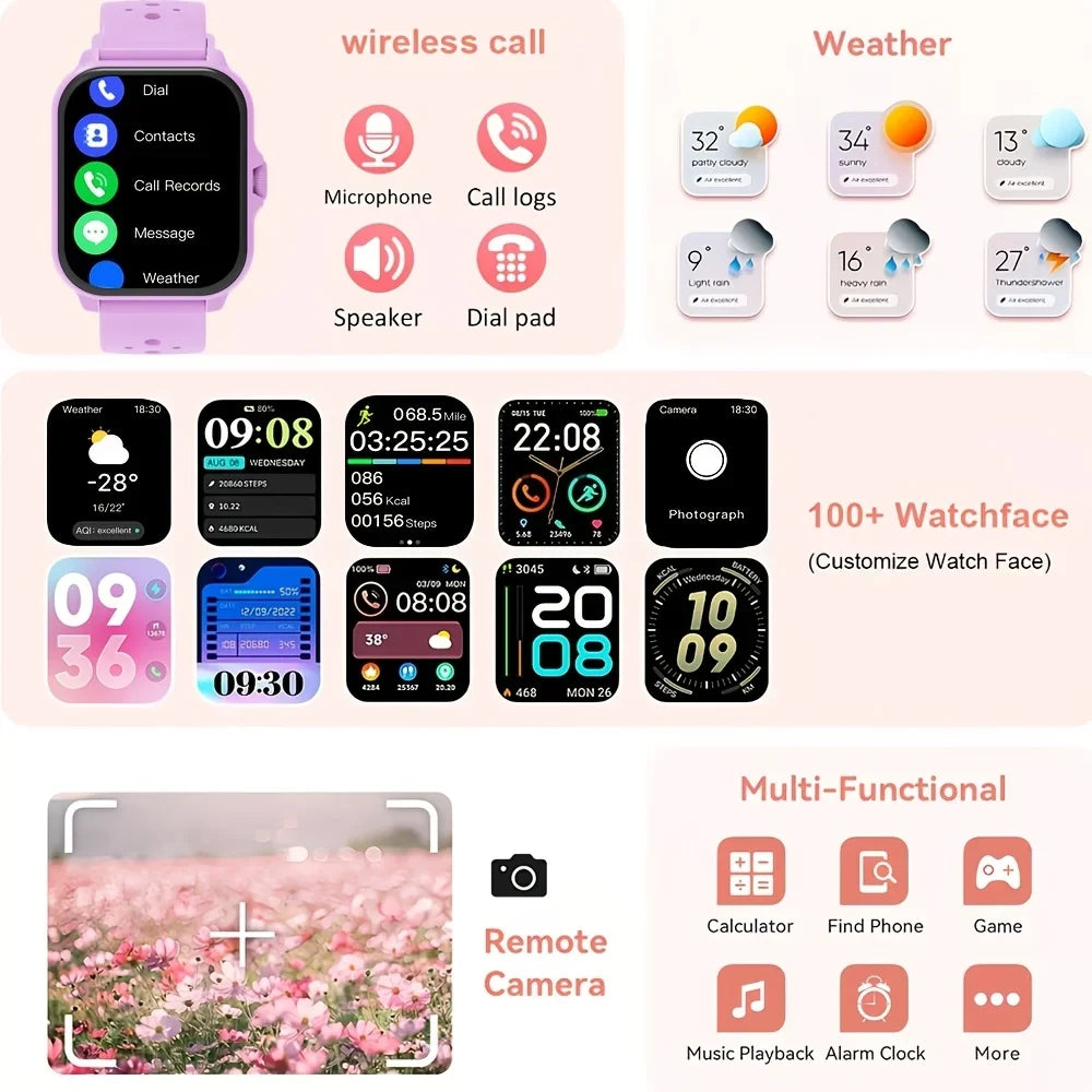 ERUN Smartwatch – Call/SMS, Music Control & Fitness Tracker