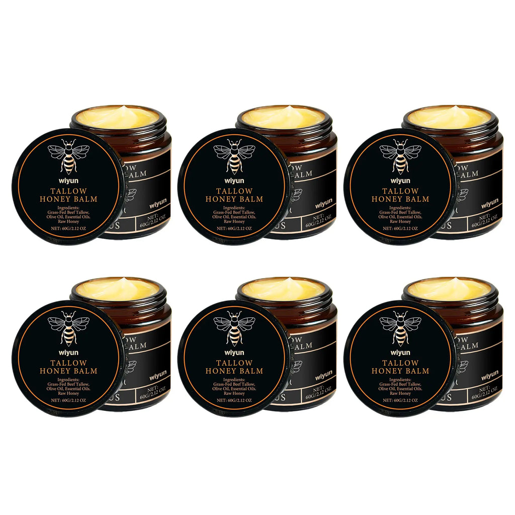 Organic Grass-Fed Beef Tallow Balm with Raw Honey Moisturizer
