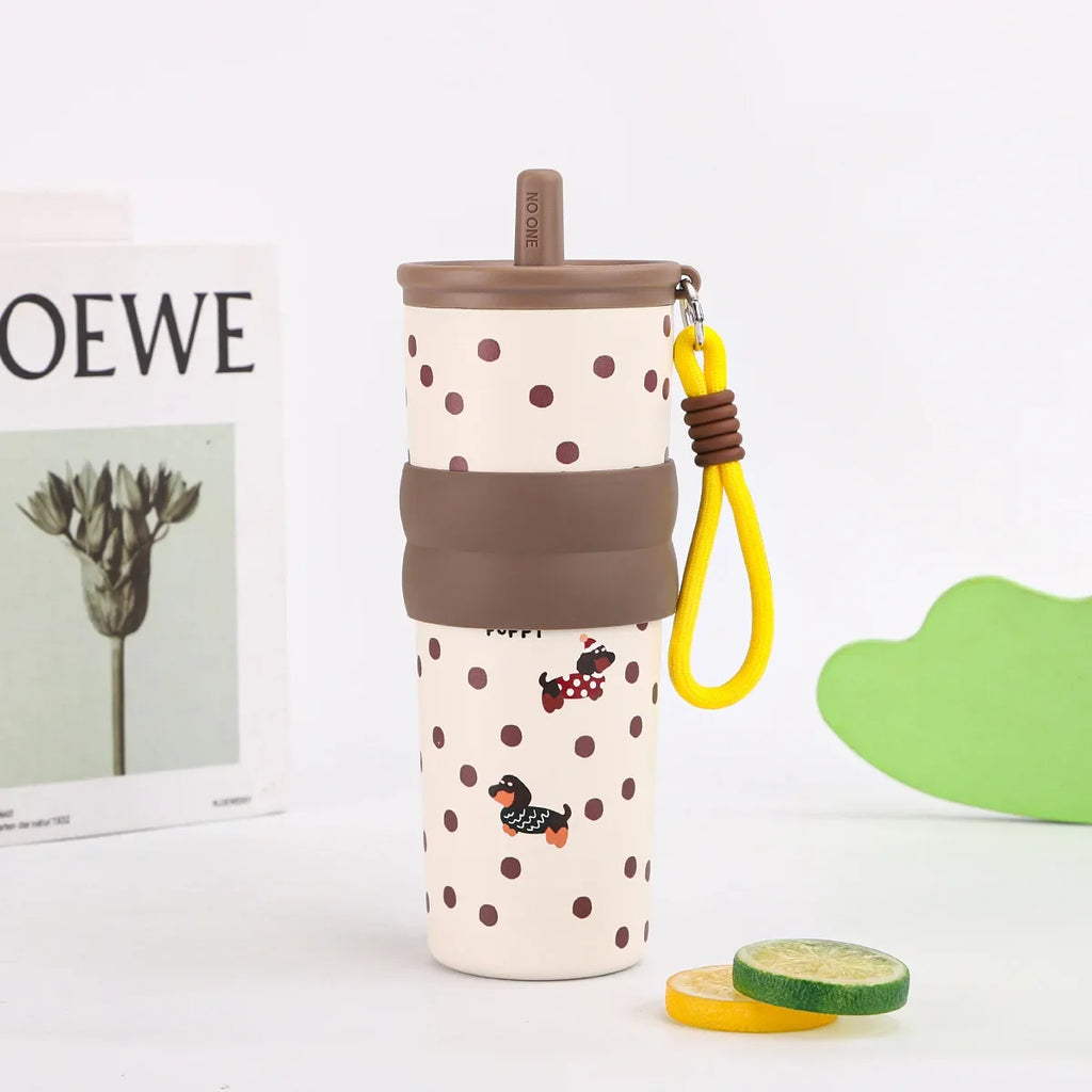 2026 Printed Bow Vacuum Cup Insulation Cooling Stainless Steel