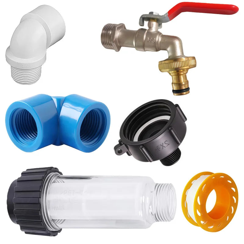 Rain Barrel Spigot Kit – Zinc Faucet & PVC Drainage Adapter