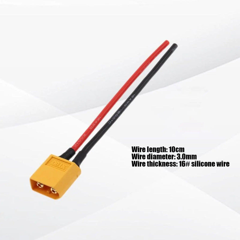 XT60 Male Female 16AWG 10cm Extension Cable – Solar, Drone, RC