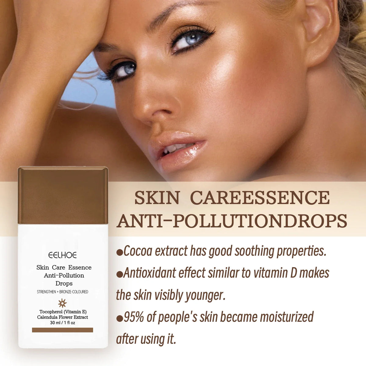 Eelhoe Self Tanning Serum Drops – Bronzing Face & Body 30ml