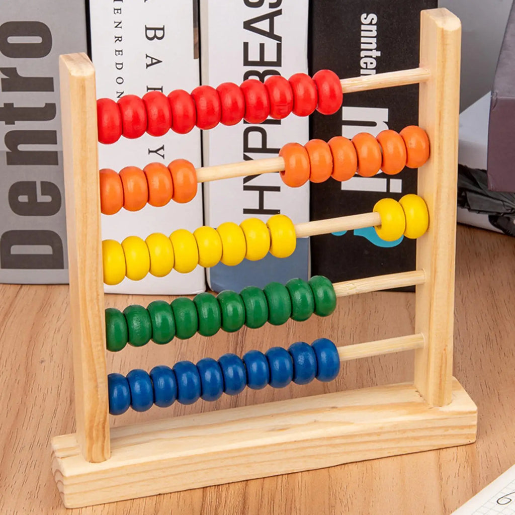 Wooden Abacus Toy – Colorful Counting Beads for Toddlers