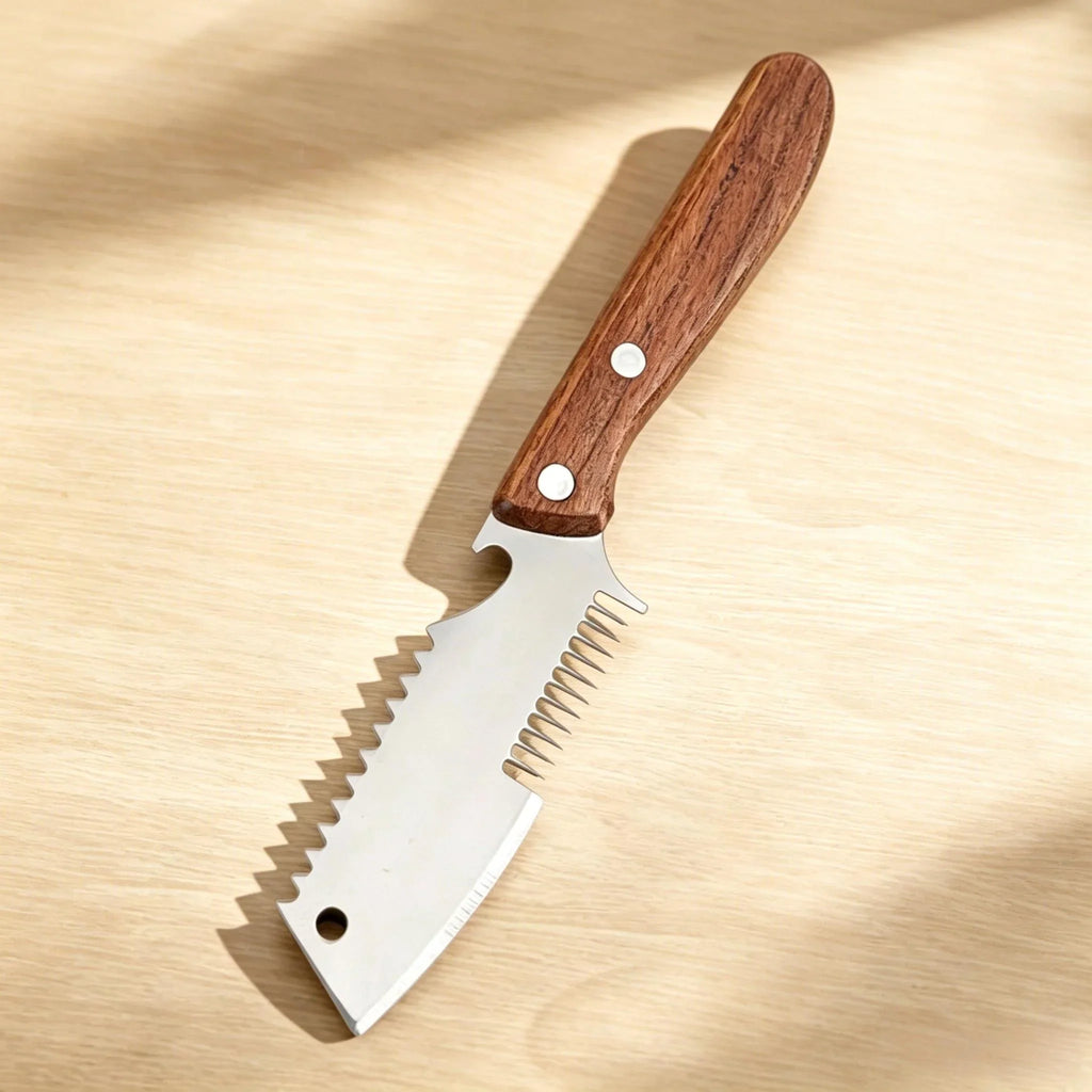 Stainless Steel Scallion Slicer Knife | Multi-Use Kitchen Scraper