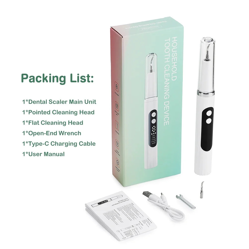 AFDEAL Ultrasonic Dental Scaler – 5 Modes, 9 Levels, LED Light