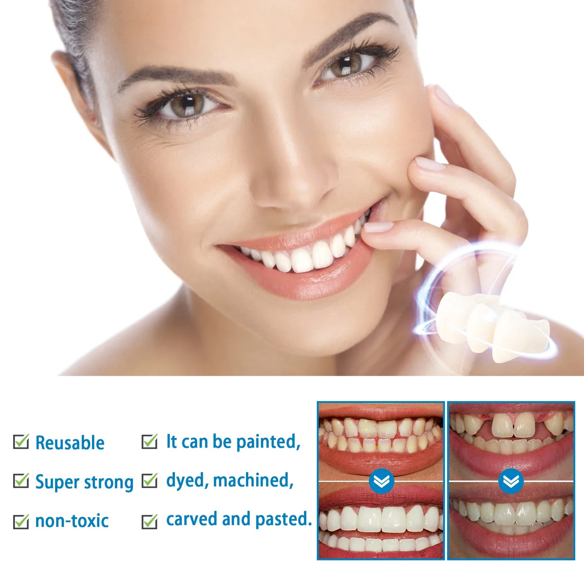 Moldable Tooth Gel Kit – Vampire Teeth & Gap Filler for Cosplay