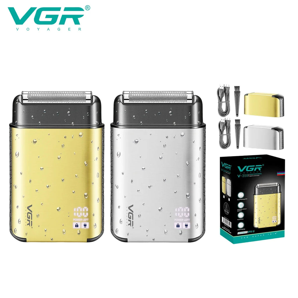 VGR V-359 Men's Electric Shaver | LCD, IPX6 Washable, 120min