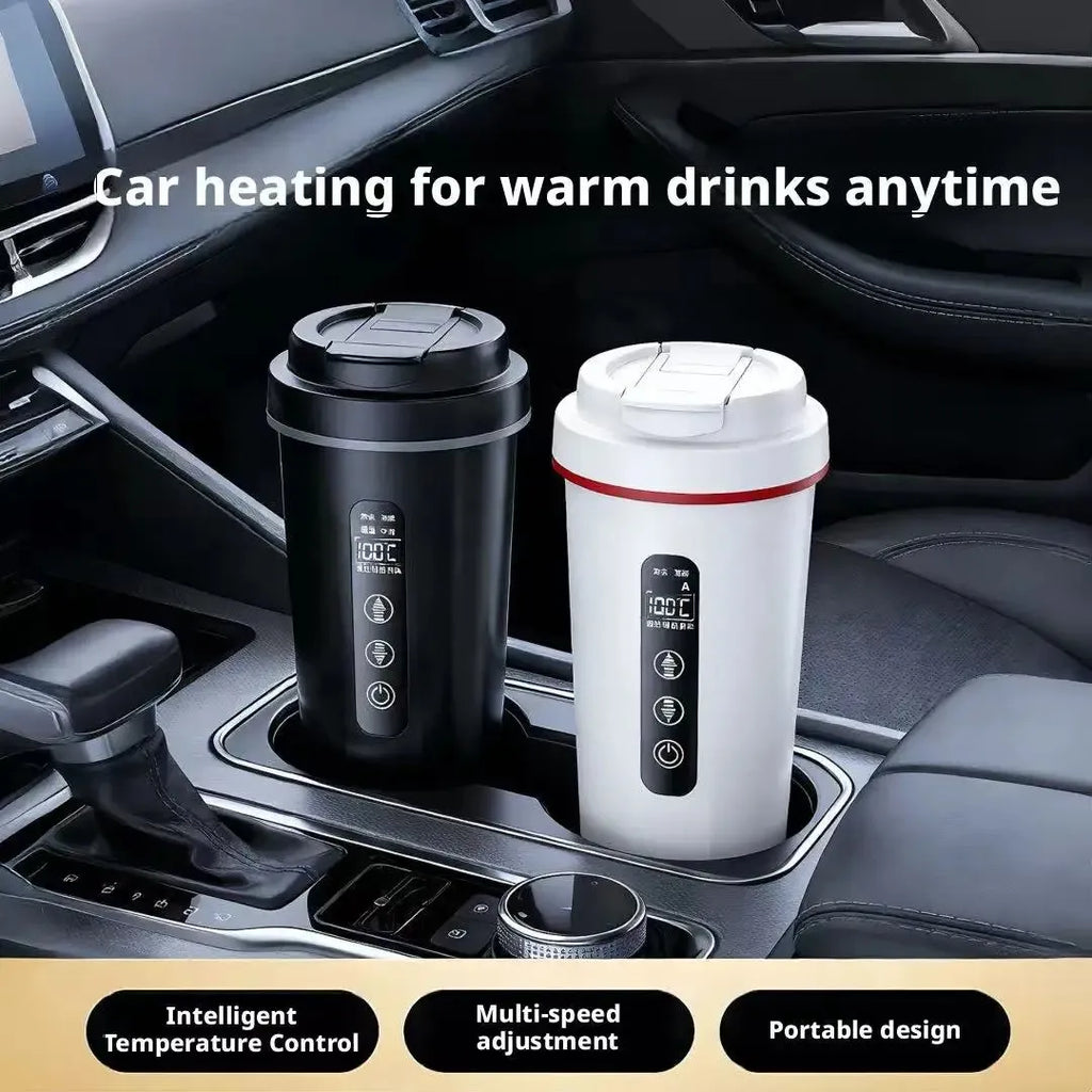 500ml 12V/24V Car Electric Kettle | Stainless Steel Travel Mug