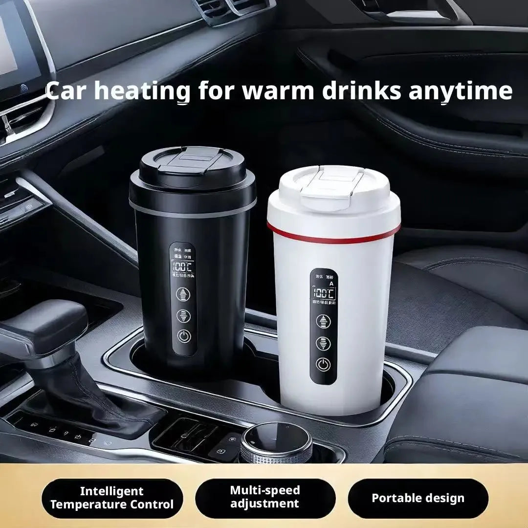 500ml 12V/24V Car Electric Kettle | Stainless Steel Travel Mug