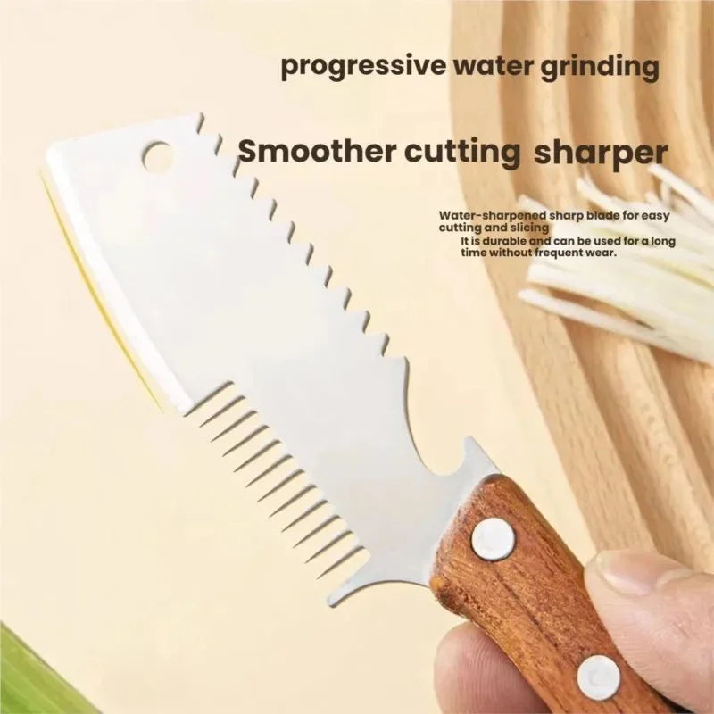 Stainless Steel Scallion Cutter & Multi-Function Kitchen Slicer