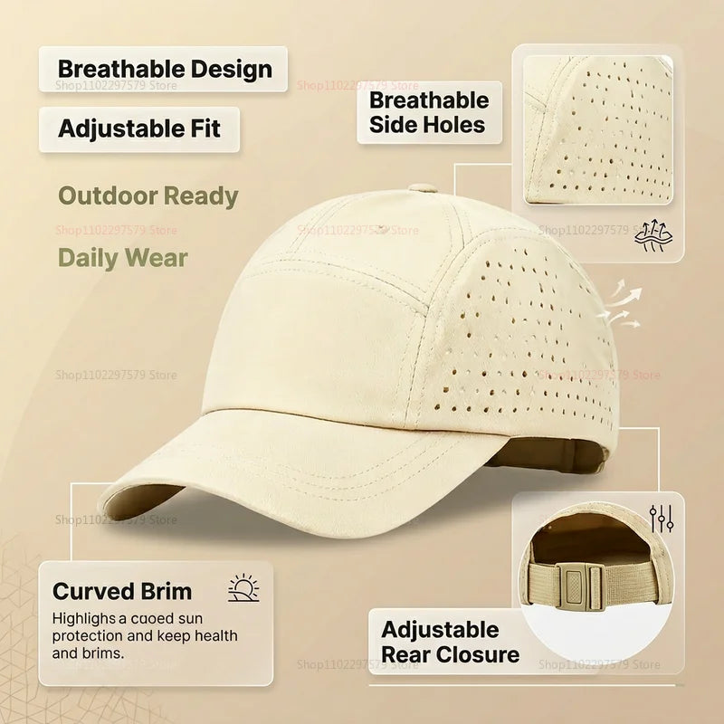 Quick-Dry Mesh Baseball Cap | UV Sun Protection Unisex Hat