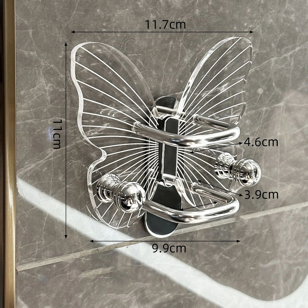Light Luxury Butterfly Comb Storage Shelf Wall Hanging Perforated